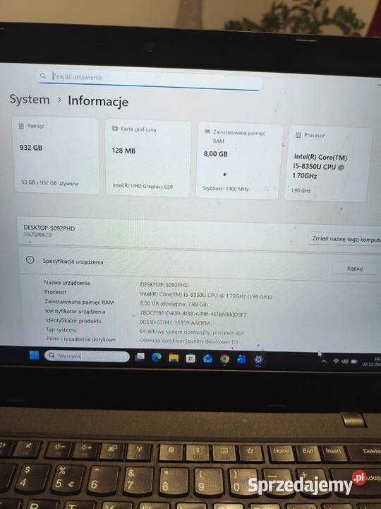Lenovo ThinkPad L480 Czyżowice