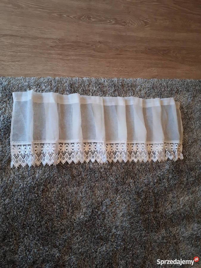 Zazdrostka woal kreszowany z gipiurą biały Wystrój okien Olkusz