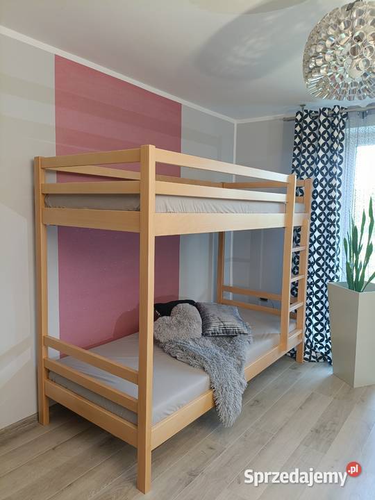 Łóżko piętrowe bukowe lity buk 80x200 mazowieckie Warszawa sprzedam