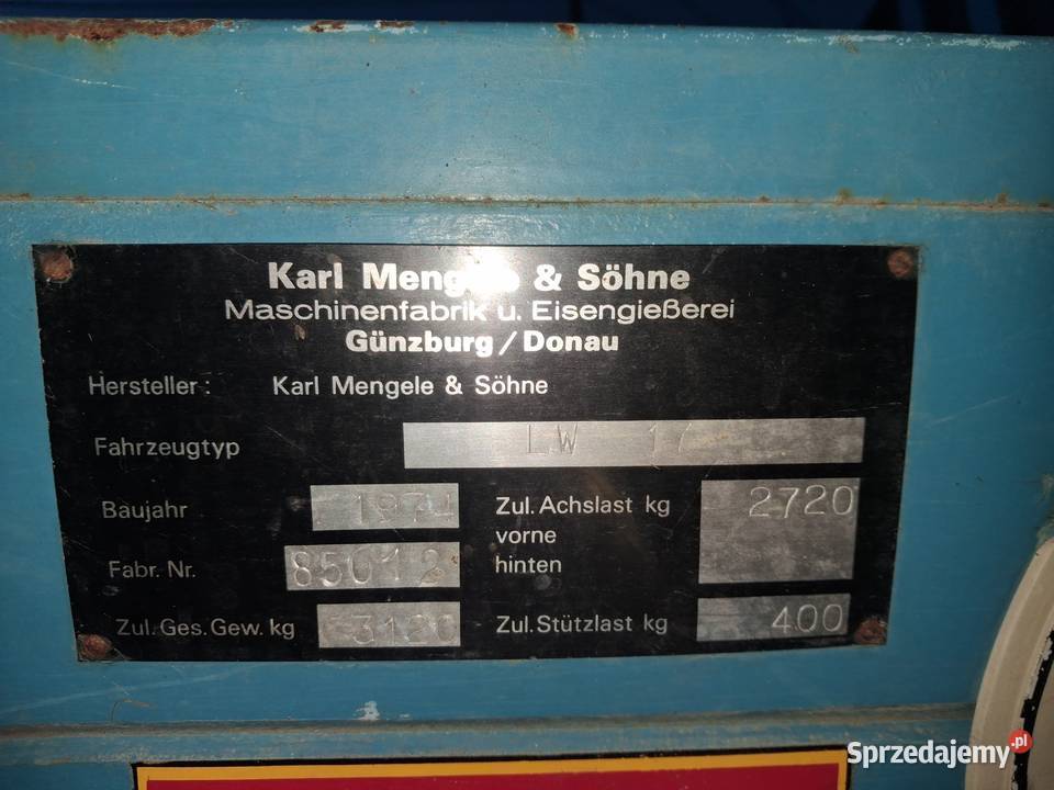 Przyczepa samozbierająca mengele Przyczepy rolnicze małopolskie Limanowa