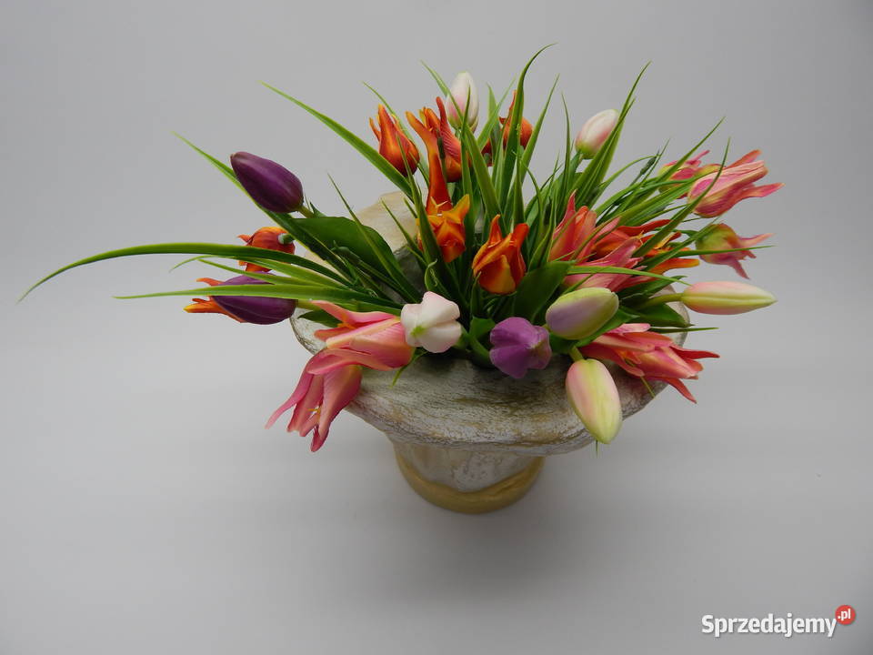 Donica Betonowa 27 Biała Złota