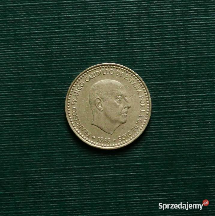 HISZPANIA 1 peseta 1966r 72 w gwiazdce Gliwice sprzedam