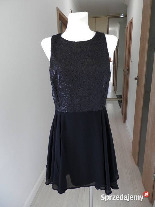Sukienka Atmosphere Czarna Rozkloszowana Cekiny Łomża sprzedam