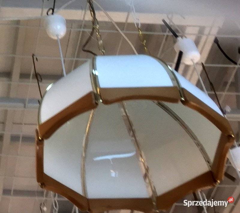 LAMPA ŻYRANDOL SZKŁO DRZEWO 1 ŻARÓWKA Wrocław