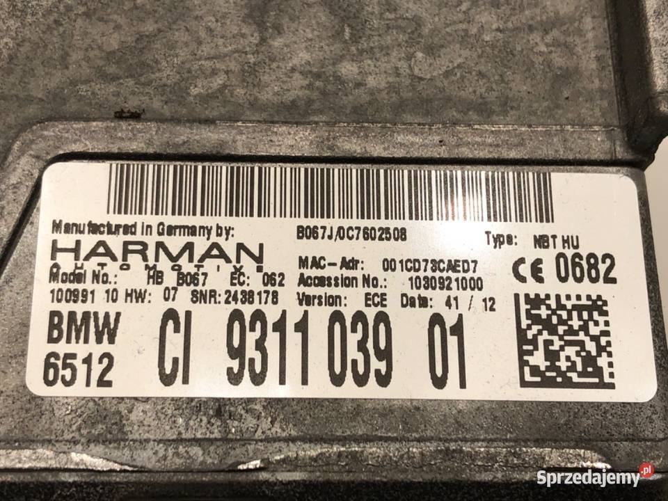 RADIO BMW F31 9311039 1219 ODTWARZACZ MULTIMEDIA podkarpackie