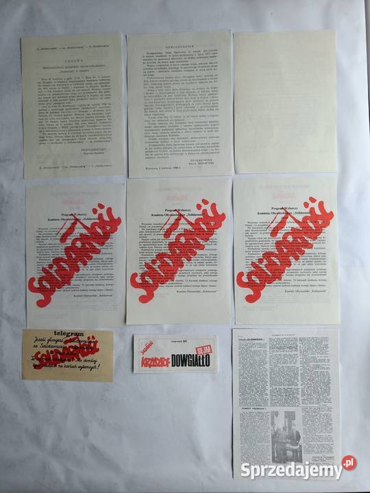 NSZZ Solidarność Wybory czerwiec 1989r kandydaci Gdynia sprzedam