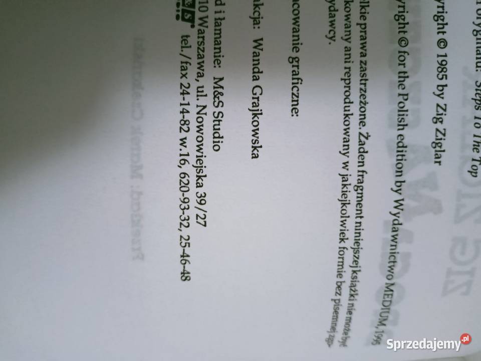 Zig Ziglar książki Droga na szczyt księgarnia Warszawa