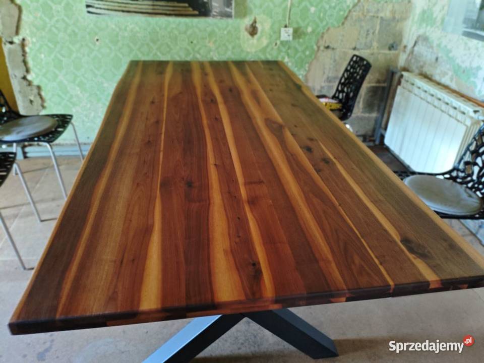 Stół 220x110 z orzecha amerykańskigo olejowany łódzkie Dobroń