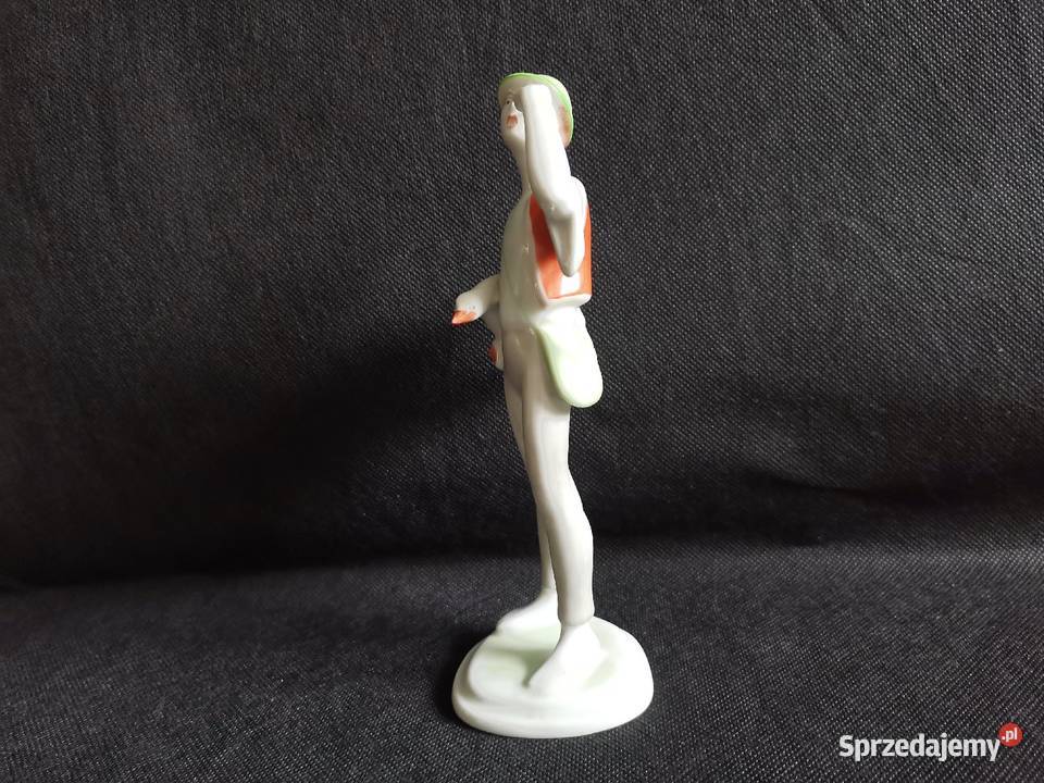 Stara figurka Gęsiarek porcelana Holohaza Katowice