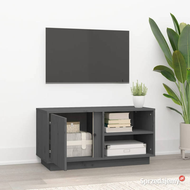 Szafka pod telewizor szara 80x35x405 lite drewno mazowieckie Warszawa
