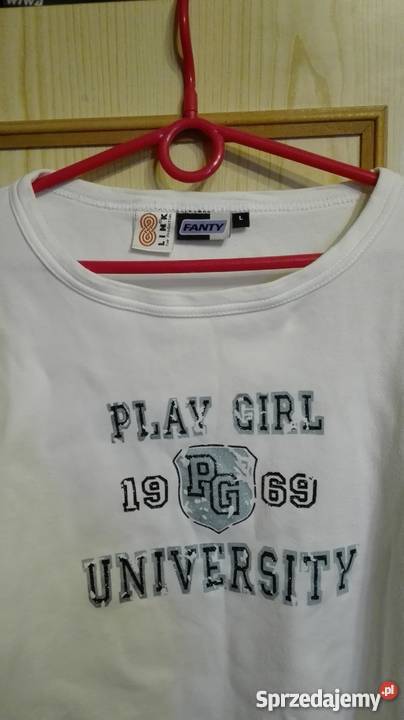 Bluzka biała Play Girl 1969 L M XL wysyłka Bluzki i koszule Warszawa sprzedam