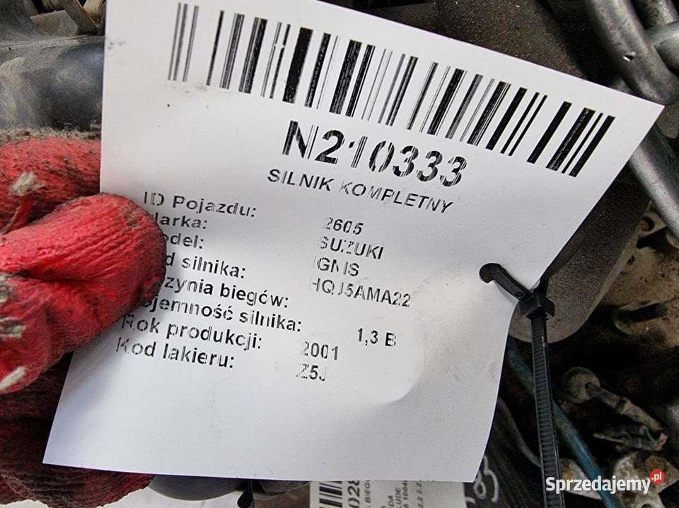 SILNIK KOMPLETNY SUZUKI IGNIS M13A1044633 kujawsko-pomorskie