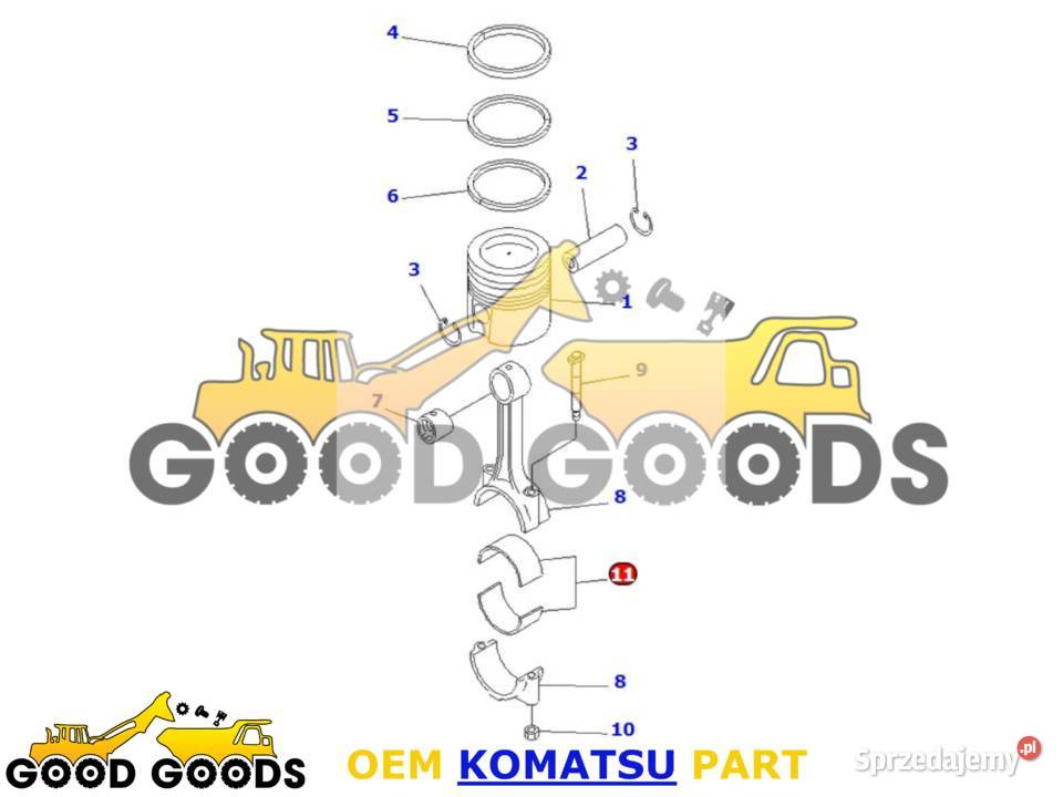 KOMATSU PANEWKI KORBOWODOWE STD SAA6D114 Władysławów