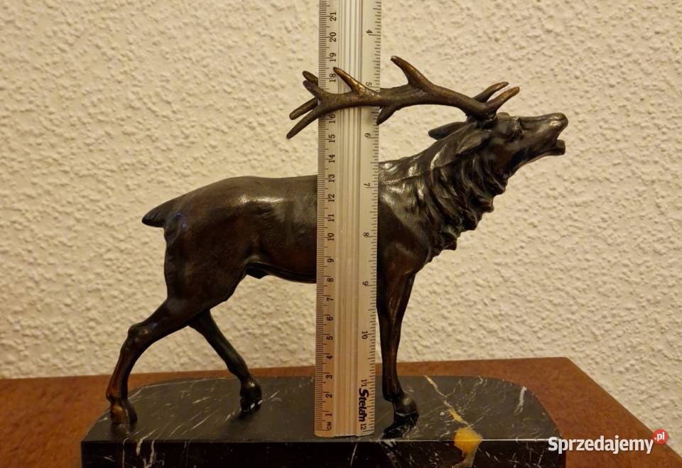 Figurka Jelenia brąz marmur Syców sprzedam