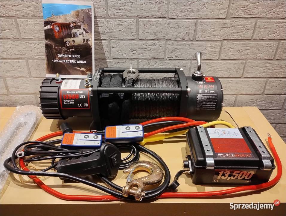 Wyciągarka 13500 LBS 12 V 65 Lina syntetyczna Brzesko sprzedam