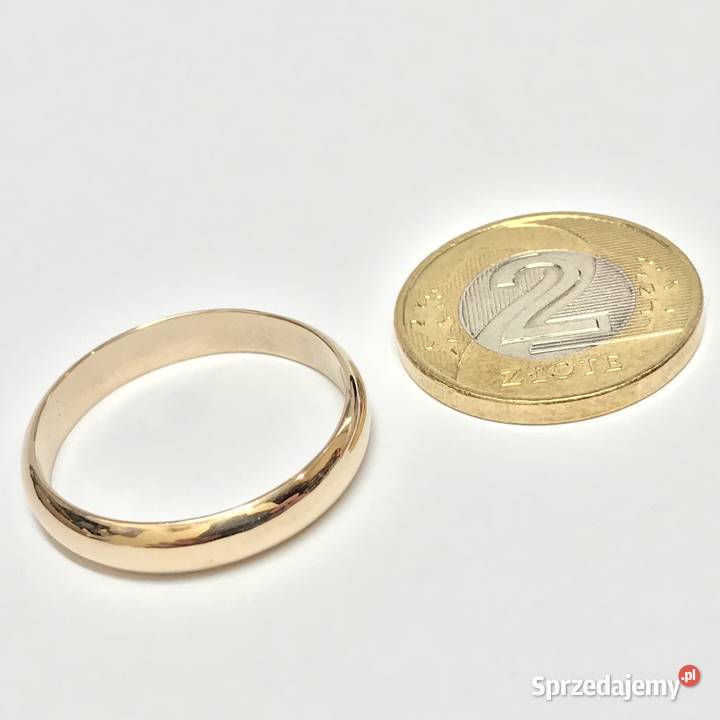 Złota OBRĄCZKA damska 585 14K KLASYCZNA forma złote Pierścionki Warszawa