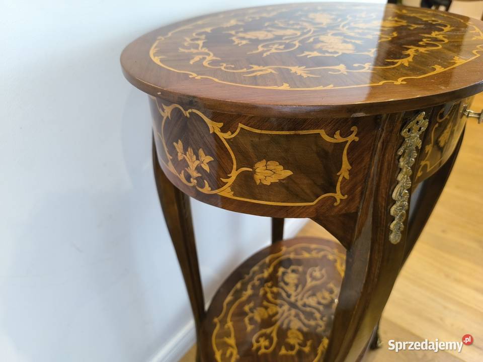 Piękna unikalna konsolka stolik intasjowana Antyki, Sztuka, Kolekcje Łódź