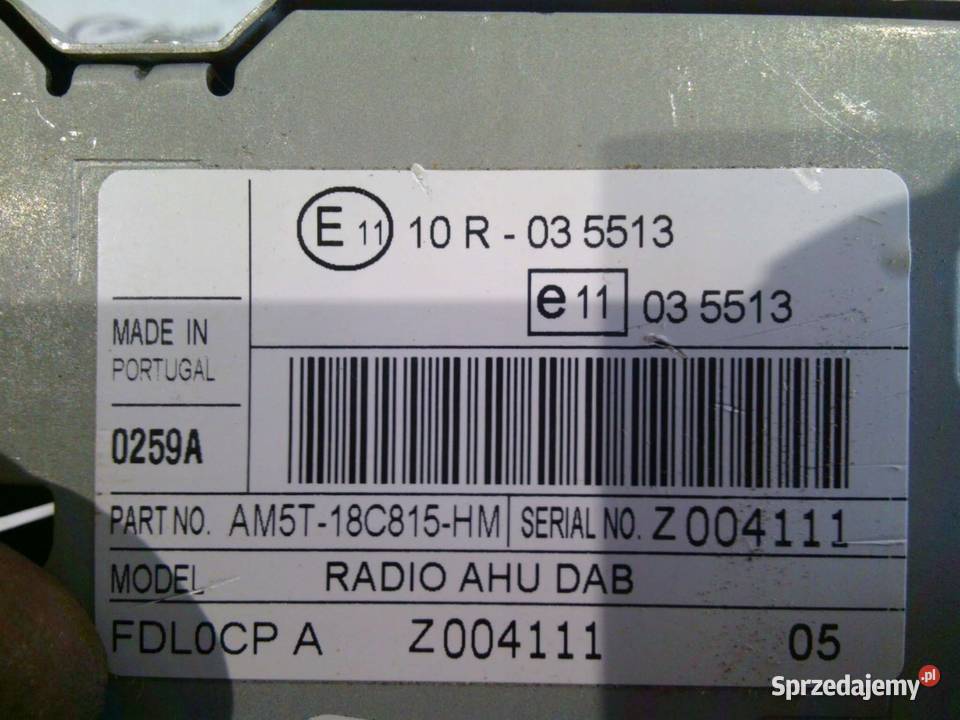 FORD FIESTA MK7 VII 09r radio CD AM5T18C815HM Kielce