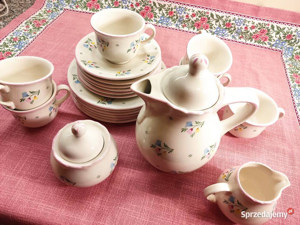 Serwis kawowy porcelanowy 6 osób Schramberger opolskie