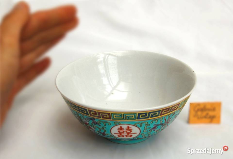 Chińska miska turkusowa ręcznie malowana Lublin