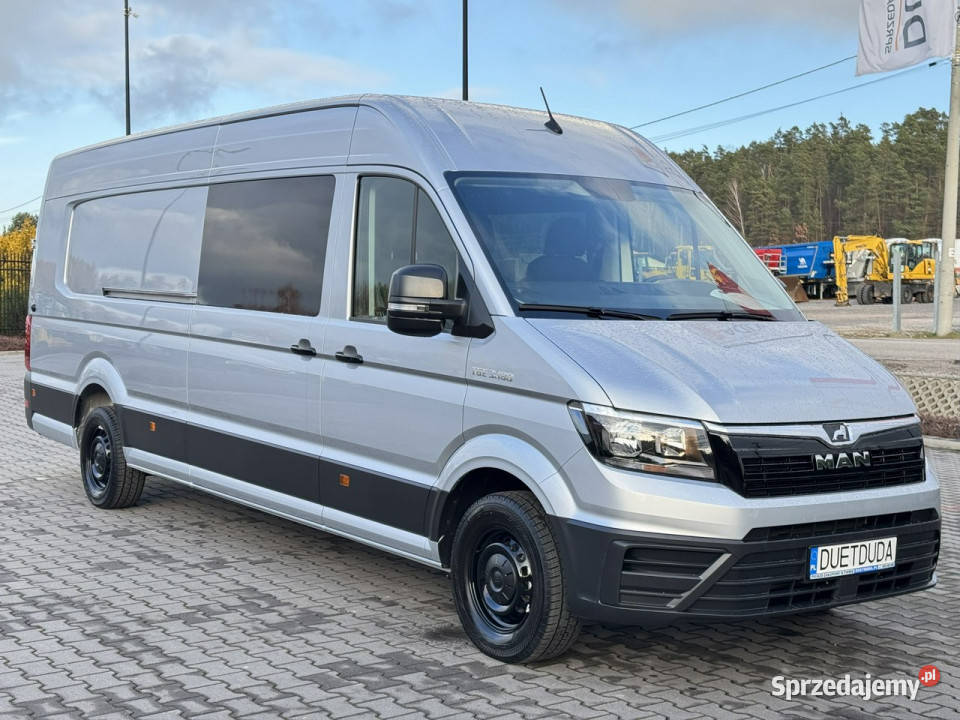 Man TGE 3180 Doka 7OSÓB Brygadówka LONG L5H3 bluetooth Widełki