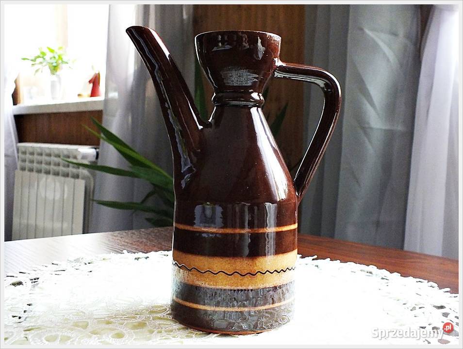 Stary dzbanek Unikatowy kształt Naczynie lat