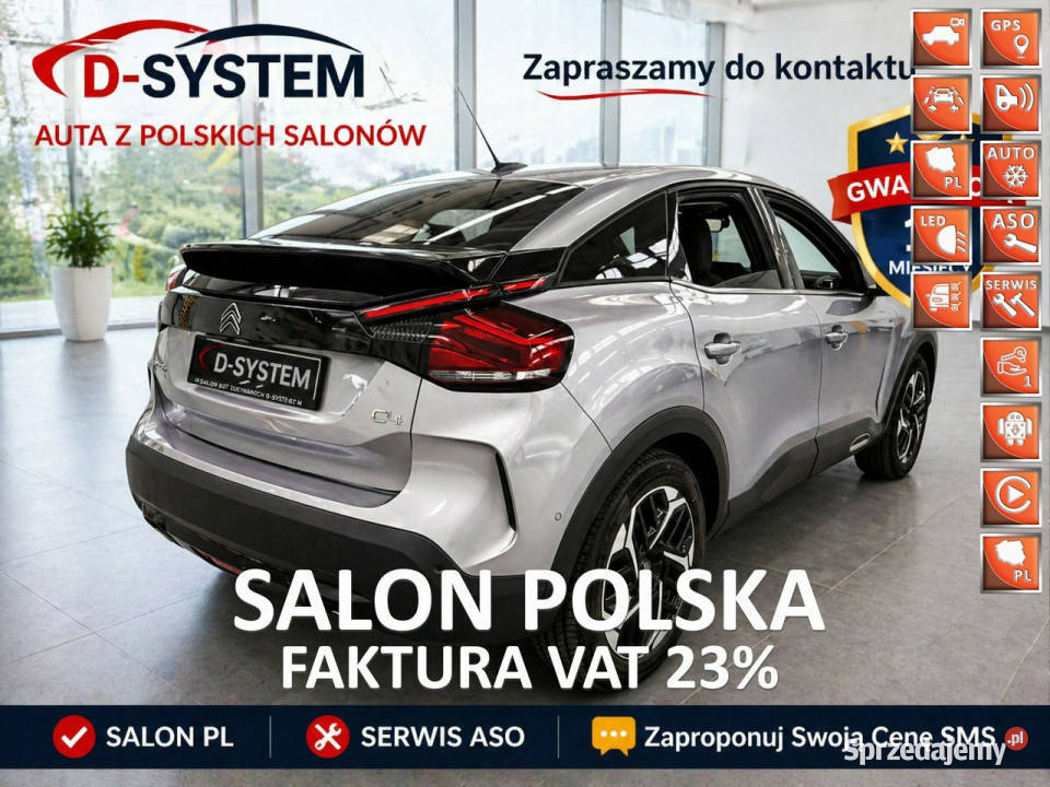 Citroen C4 2023 SHINE Salon Polska 1Właściciel C4 podlaskie Białystok