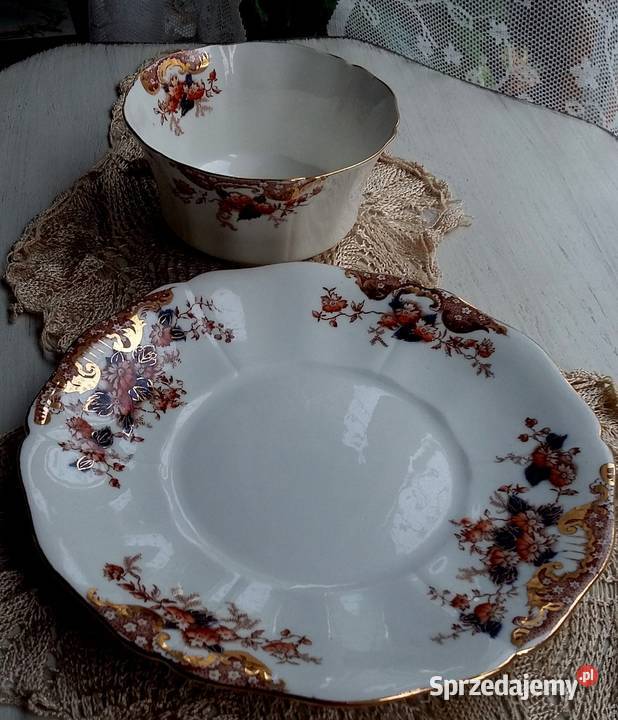 patera i miseczka komplet kostna porcelan E