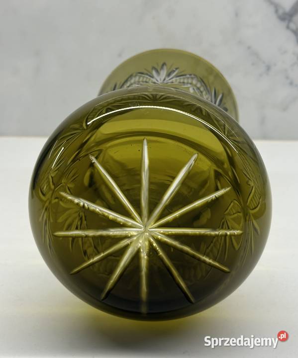 Wazon kryształowy barwiony z lat 50tych Wazony