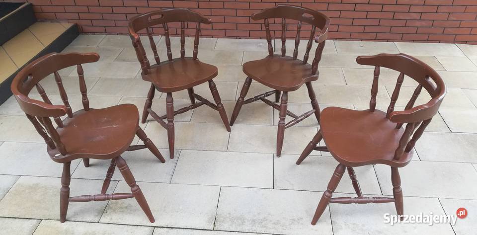 Krzesła drewniane bonanza toczone stylowe solidne krzesło
