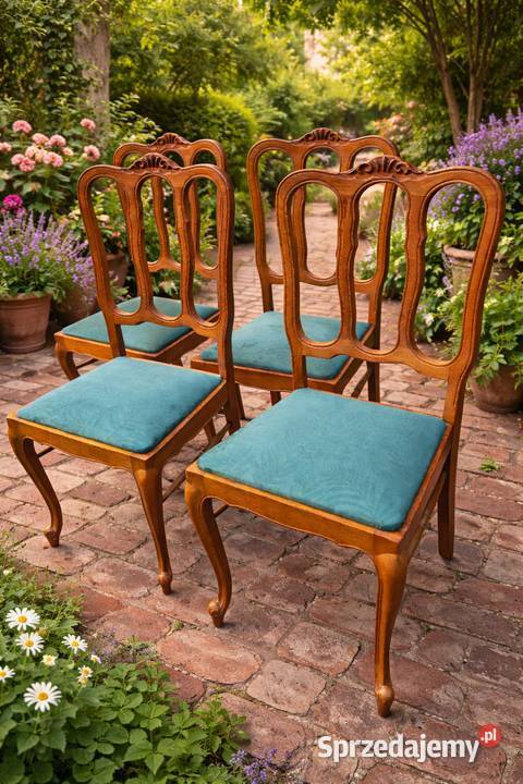Krzesła Ludwikowski 4 sztuki dolnośląskie Łagiewniki sprzedam