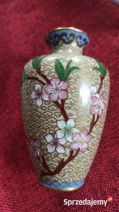 Wazonik z gałązka kwitnącąChoisonne Gdańsk
