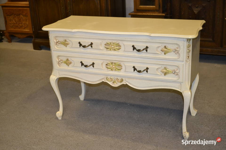 komoda ludwikowska z szufladami ecru