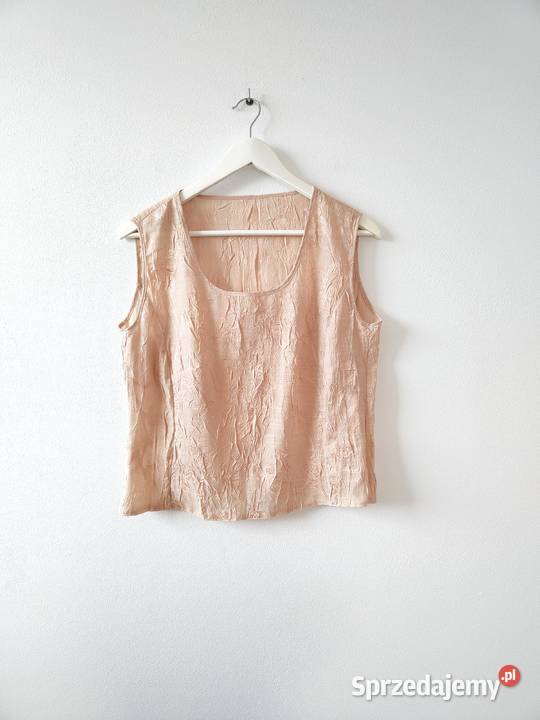 Beżowy kostium Bluzka Narzutka 40 brązowy/beżowy