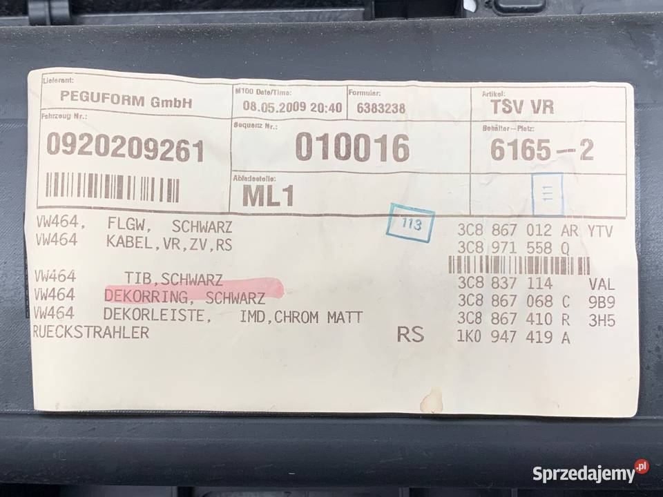 BOCZEK DRZWI PRAWY PRZÓD VW PASSAT CC B6 sprzedam