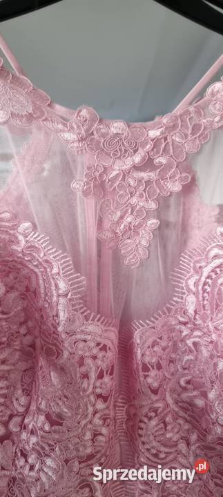 Sprzedam sukienkę różową koronkową 4648 różowy Spódnice i sukienki Białystok
