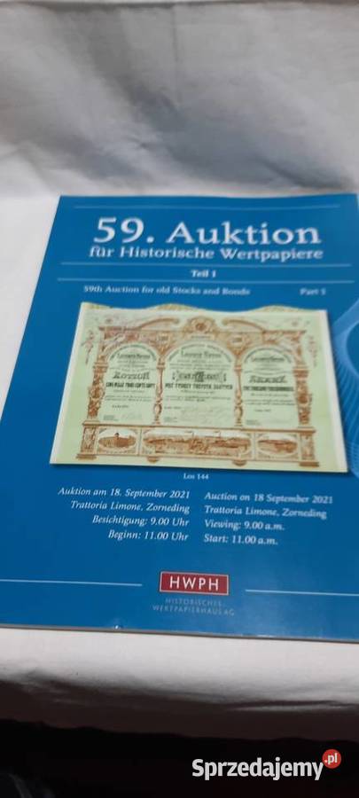 katalog aukcyjny papierów wartościowych 59 Warszawa