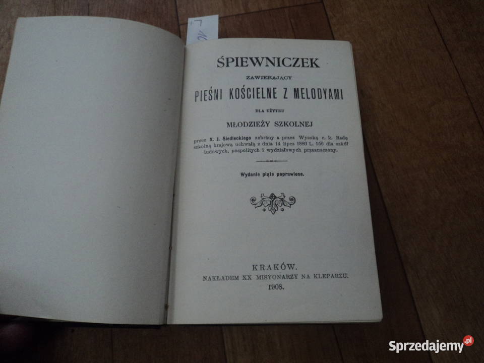 Śpiewniczek zawirający pieśni kościelne z Nowy Sącz