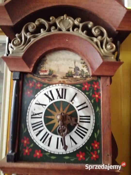 Zegar mechaniczny holenderski ścienny Nowy Żmigród