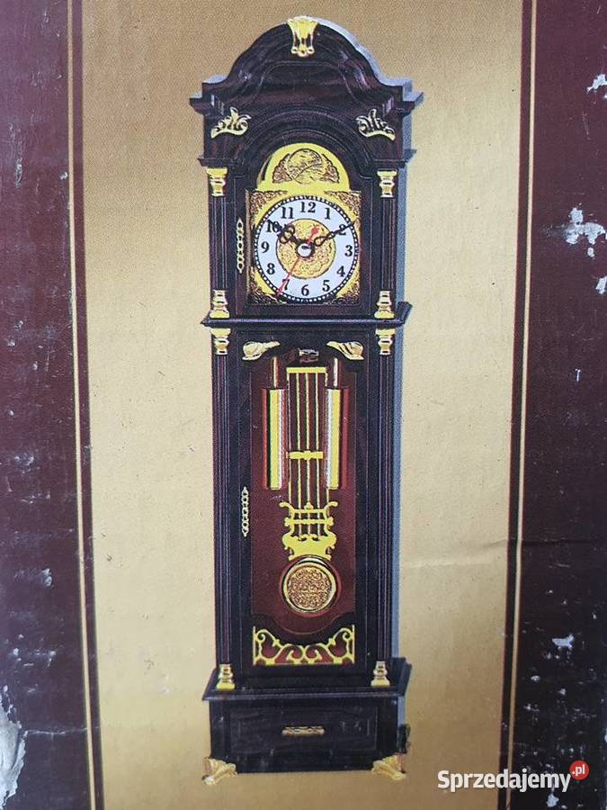 Zegar w stylu retro z budzikiem na baterie wys odcienie brązowego mazowieckie Piaseczno