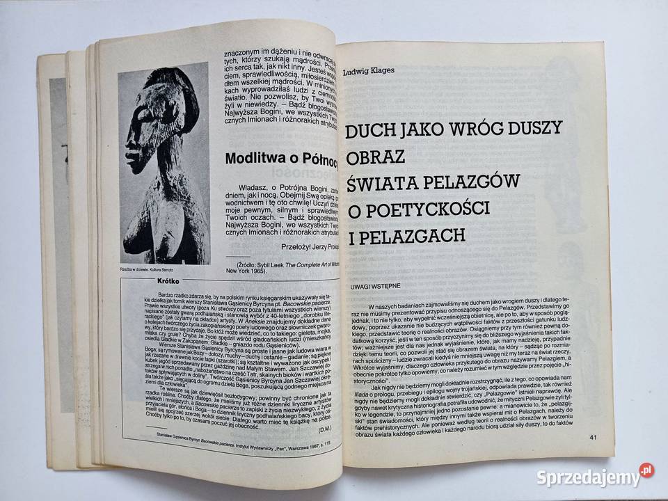 Poezja 12 274 1988 Biała Bogini Kultura i sztuka Kraków sprzedam