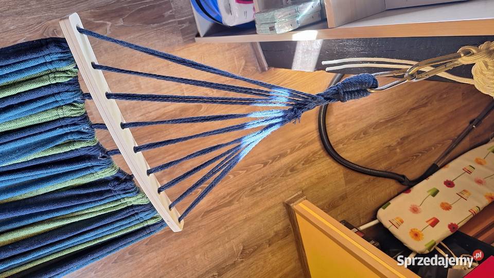 Hamak ogrodowy mocny dwuosobowy 270x155 pałąki Legionowo