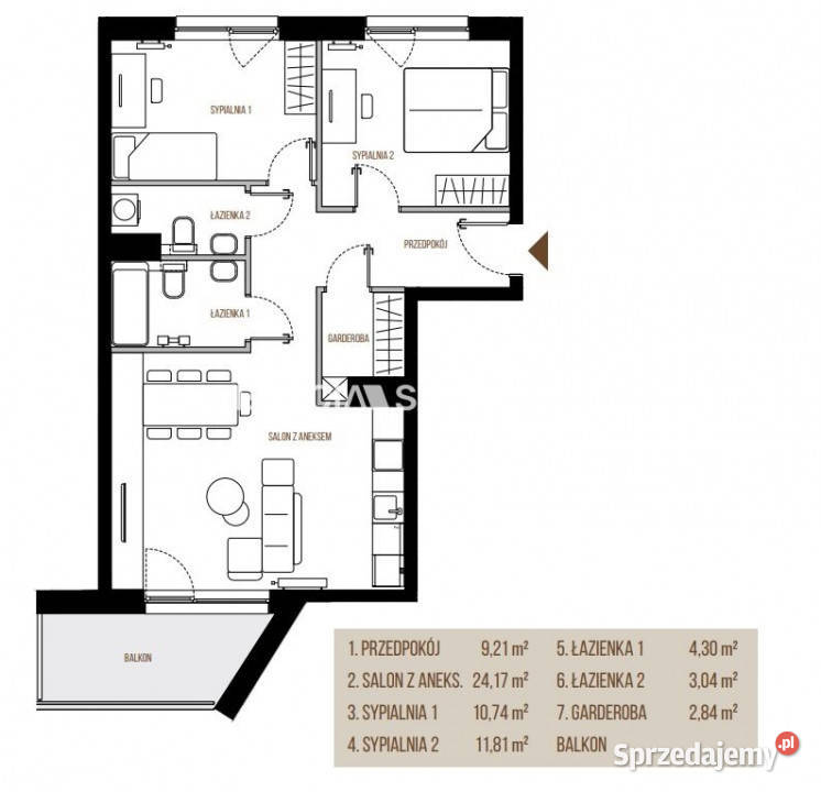 Mieszkanie na sprzedaż 6611m2 3 pokojowe Kraków małopolskie