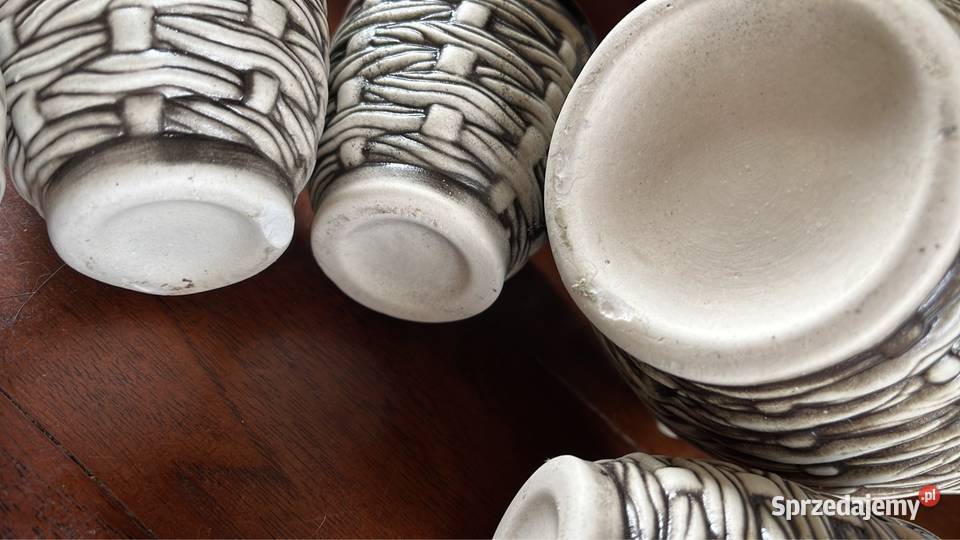 Zestaw ceramiczny Karafka i 6 czarek pomorskie Gdańsk