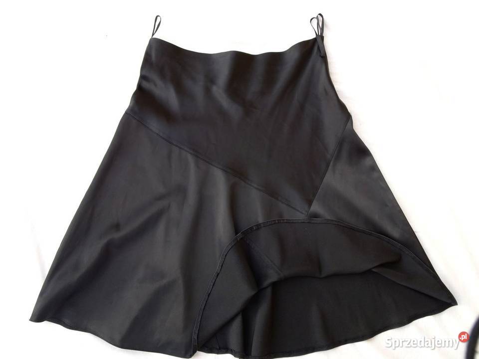MARCO czarna elegancka spódnica 42 44 satyna małopolskie Nowy Sącz