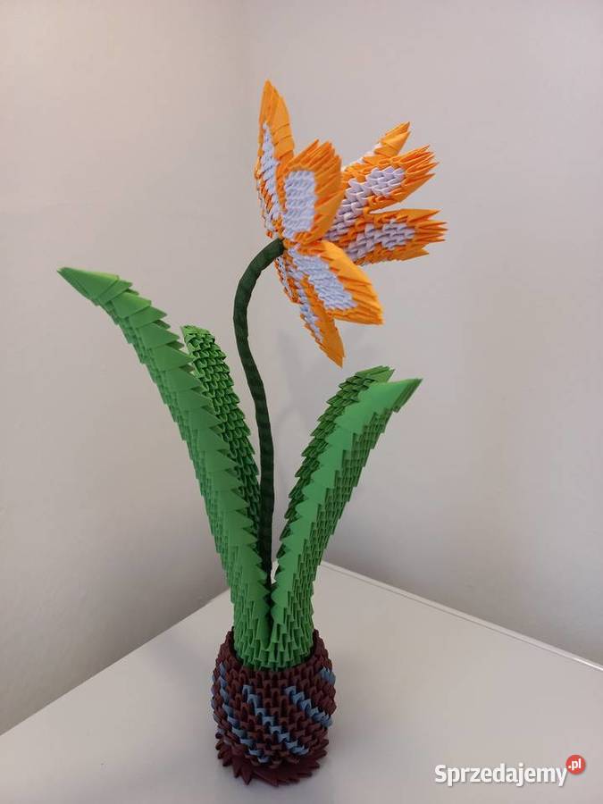 Mega ŻONKIL w doniczce kwiat origami 42 Puławy