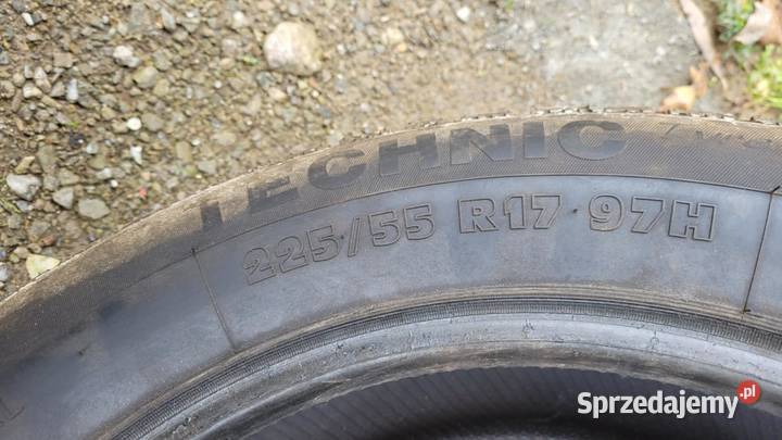4 opony zimowe 22555R17 komlet podkarpackie Komańcza sprzedam