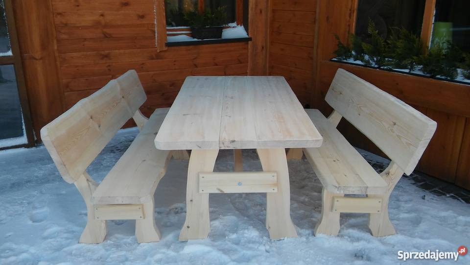 Meble ogrodowe barowe drewniane z Chojnice
