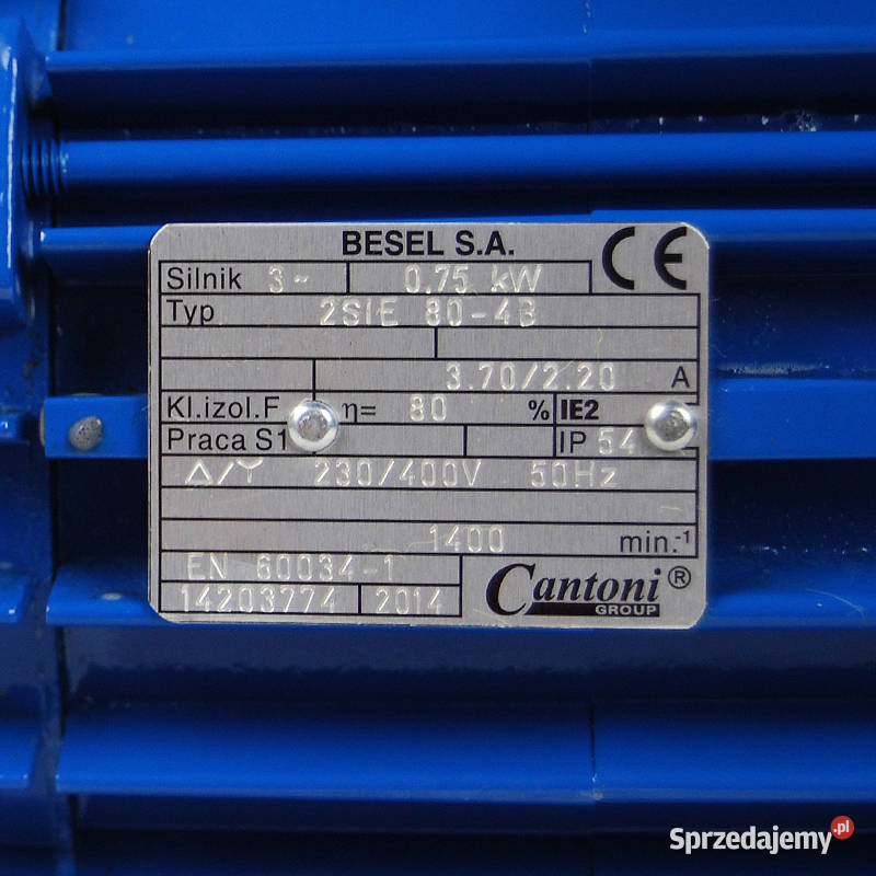 SILNIK 2SIE 804B 075kW 1400 obrotów Ryki sprzedam