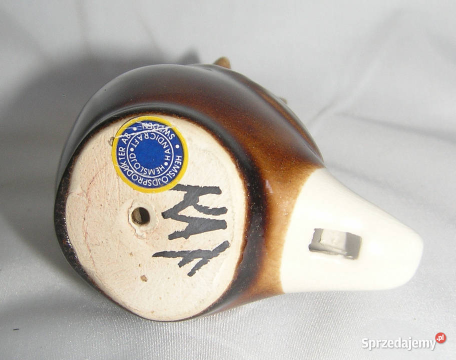 sowa porcelit vintage ręcznie wykonanaD10 Bartków